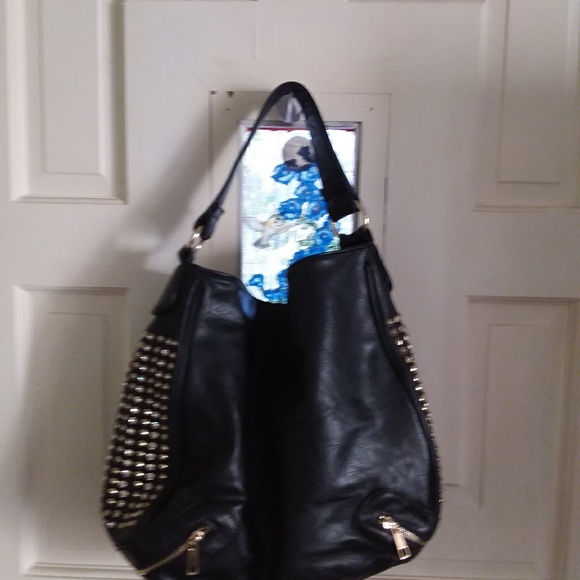 studded leather purse